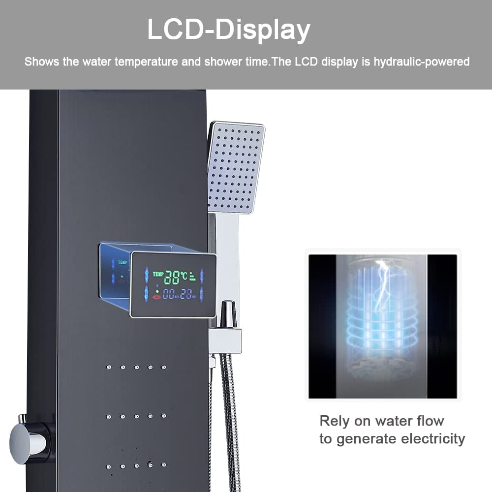 Buy Zovajonia Led Shower Panel Tower System, Hydroelectricity Display