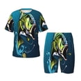thumbnail image 1 of Balery Largemouth Bass Fish Conjunto de Pijama Infantil de Manga Corta con Estampado – Ropa de Dormir de Algodón Suave-3X-Large, 1 of 6