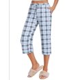 thumbnail image 3 of Ekouaer 2 Pack Women' Sleepwear Capri Pajama Pants Two-Piece Printed Drawstring Pj Bottoms with Pockets, 3 of 6