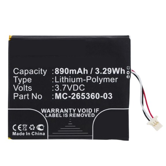 Batteries N Accessories BNA-WB-P7188 E Book E Reader Battery - Li-Pol, 3.7V, 890 mAh, Ultra High Capacity Battery - Replacement for Amazon 58-000083 Battery