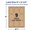 thumbnail image 6 of Avery Kraft Brown Arched Labels, 3" x 2.25", 225 Labels, 6 of 9