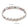 thumbnail image 4 of Pulsera Magnética, Pulsera De Salud De Acero Inoxidable Para Hombres, Imán Ajustable 4 En 1 Para Regalo De Cumpleaños, Regalo De Navidad, Mujeres Y Hombres Amonsee Stainless Steel Bracelet, 4 of 8