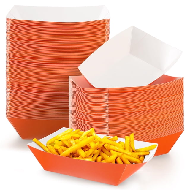 Bandejas desechables para nachos Yinkin de 2 libras, 100 unidades, Kraft