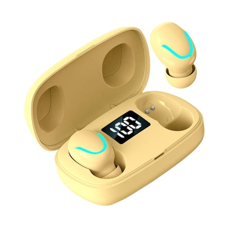 JOGZMZ Smart Wireless Bluetooth Headphones and Sweatproof Macaron Color In-ear Touchs Digital Headphones