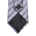 thumbnail image 4 of Conjunto de corbatas Barry.Wang tejidas a rayas con pañuelos, 4 of 7