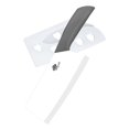 thumbnail image 1 of Akatsuki 7" Large Ceramic Cleaver Knife Kitchen Chef with Blade Cover Soft Handle Rustproof No-stick Meat Vegetable Slicing Fruit Paring Cutter (Gray), 1 of 5