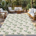 thumbnail image 2 of Summer Botanical Outdoor Rug 4x6 Ft - Reversible Patio Rug Outdoor Camping Rugs, Green Spring Floral Birds Vintage Washable Indoor Outdoor Area Rugs, Non-Slip Outdoor Carpet Runner for Deck/Porch, 2 of 8