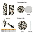 thumbnail image 6 of Yuyamidu Brown Cow Print Car Seat Covers Set of 15 Cute Auto Carpet Mats Steering Wheel Cover Seatbelt Cushion Pad Car Gear Shift Knob Cover Set Cup Mat, 6 of 6