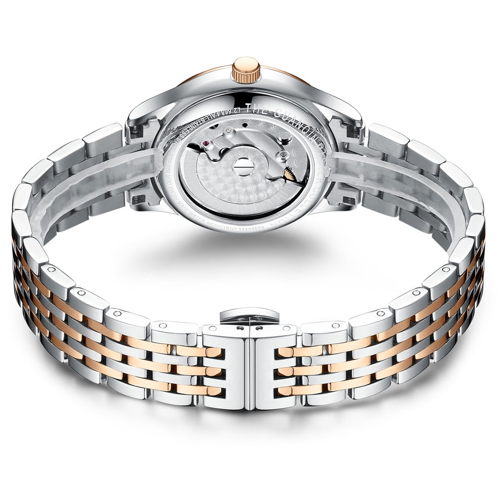 GUANQIN Automatic Watches Self Winding for Woman Stainless Steel Watch Simple Dress Mechanical Ladies Wristwatches Date Luminous Waterproof
