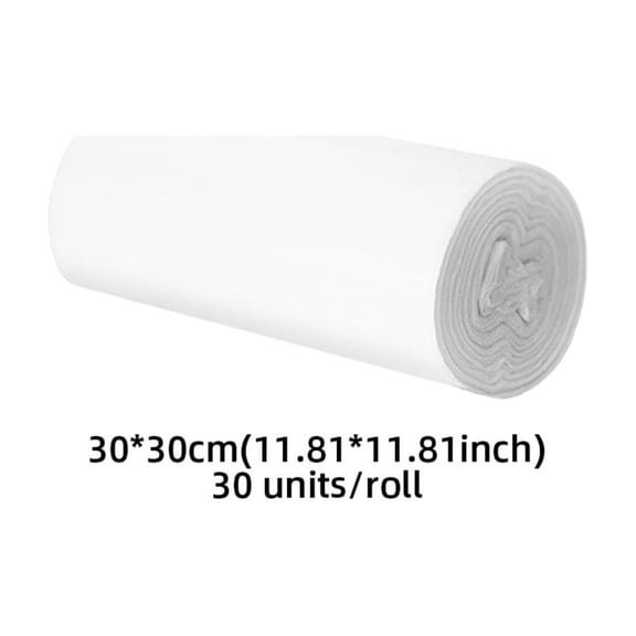 Ghxbdy White Desktop Trash Bags, 30*30Cm, 30 Bags/Roll,Small Trash Bags Small Garbage Bag Bathroom Bag Trash Can Liners Unscented Small Garbage Bags for Bathroom Can