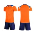 thumbnail image 2 of Kids' Active 5-15Y 2 Piece Soccer Set, Short Sleeve Tee & Elastic Shorts, Outdoor Training Outfit Orange 9-10 Years, 2 of 5