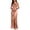 Rose Gold, variant on Smsaxvxz Women's Cowl Neck Satin Maxi Dress Long Sleeve High Slit Formal Evening Gown for Wedding Guest Bridesmaid Party Rose Gold L
