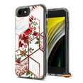 thumbnail image 3 of For Motorola Moto G Play 2023 Stylish Hybrid Fashion Marble Trendy IMD Design Hard Back PC + TPU Shockproof Phone Case Cover by Xpression - Marble Flowers, 3 of 7