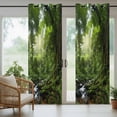 thumbnail image 5 of Outdoor Curtains for Patio Waterproof, Green Forest Outdoor Privacy Panels Grommet, Summer Botanical Watercolor Modern Art Blackout Outside Curtains for Porch/Cabana/Pergola/Gazebo 54"x95", 1 Panel, 5 of 8
