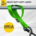 thumbnail image 2 of Soft Loop Tie Down Straps - 1,500 Load Capacity & 4,500 Lbs Breaking Strength - 6 Pack - Loops for Securing ATV, UTV, Motorcycles, Scooters, Dirt Bikes, Lawn & Garden Equipment - by AUGO, 2 of 7