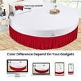 thumbnail image 4 of SGI Bedding Round Bed Skirt |Wrap Around Microfiber Bed Skirt | Fade Resistant, Wrinkle Free, Anti-static, Decorative, Extra Storage Space, Clutter-Free | 87" Diameter / 14" Drop, Blood Red, 4 of 8