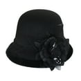 thumbnail image 1 of Chapeau Melon Petit pour Femme, Automne et Hiver, Fleurs, Rond, Décontracté, Style Bassin de Pêcheur, 1 of 3