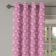thumbnail image 3 of Ambesonne Abstract Grommet Curtain, Heart and Flowers Petals, 50" x 54", Pale Pink and Magenta, 3 of 6