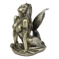 thumbnail image 3 of Ebros Aged Bronze Resin Seductive Siren of The Seas Mermaid Statue 7"H Figurine, 3 of 10