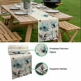 thumbnail image 5 of Teal Spring Floral Table Runner - 70 Inch Long, Kitchen Dining Table Runner Dresser Scarves, Vintage Botanical Retro Art Farmhouse Decor for Coffee Tables Wedding Party Banquet, 5 of 8