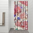 thumbnail image 3 of Tropical Paradise Shower Curtain - Lush Exotic Flowers and Leaves, 36x72 Inches, 3 of 5