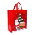 thumbnail image 2 of Christmas Tote Gift Bags - Large Non-Woven Reusable Shopping Bags with Santa & Tree Design,Eco-Friendly Holiday Party Supplies,Perfect for Secret Santa,Xmas Wrapping & Decor, 2 of 5