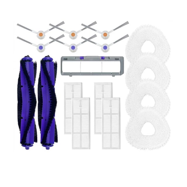 Compatible With Compatible With Narwal Freo / Narwal J3 Robot Vacuum Cleaner Main Side Brush Hepa Filter Mop Cloths Rag Brush Cover Replacement Parts