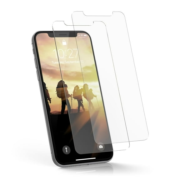 UAG Designed for iPhone 12 Pro Max 5G [6.7-inch screen] Screen Protector 2-Pack Tempered Glass Anti-Fingerprint Antimicrobial Scratch Resistant Bubble Free, Clear