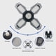 thumbnail image 4 of Bombilla LED Irfora 2PCS AC110-130V 80W Sensor de movimiento LEDs Luz de garaje Luces de techo plegables deformables con 4 paneles ajustables E26 Base Socket Holder 6500k Luz blanca par Irfora Bombilla LED, 4 of 5
