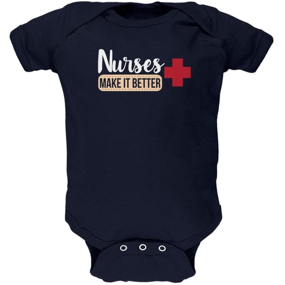 Nurses Make It Better Soft Baby One Piece Navy 9-12 M