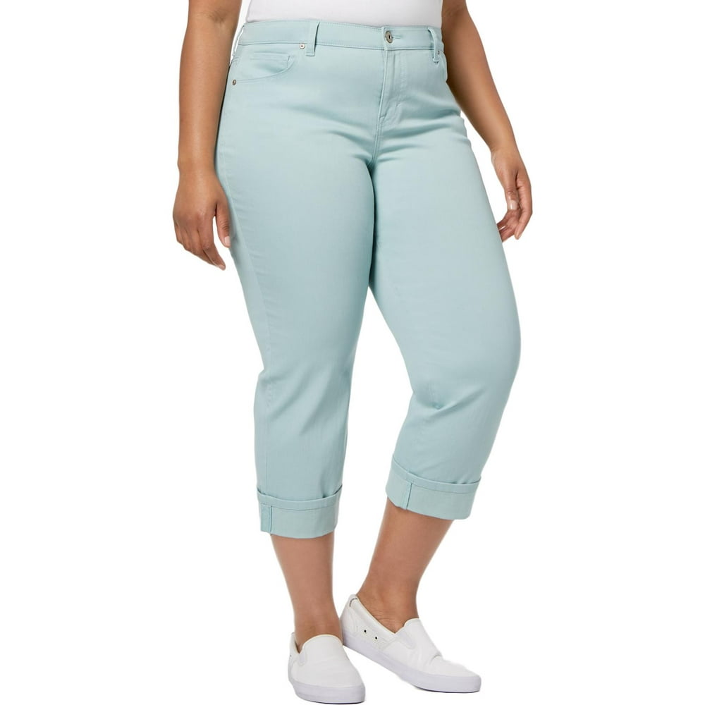 Style & Co. Style & Co. Womens Plus Cuffed MidRise Capri Jeans
