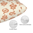 thumbnail image 3 of Honeii Hand Drawn Snake Print Pillow Cases,Plush Throw Pillow Covers,Decorative Pillowcase for Sofa, Couch, Living Room-20"x30", 3 of 6