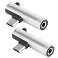 thumbnail image 1 of 2Pcs 2 in 1 TypeC to 3.5mm Audio Cable Charger Headset Adapter for Mobile Phones Tablets PCs Audio Cable Adapter TypeC Charger Adapter Audio Cable Charger Adapter TypeC Headset, 1 of 7