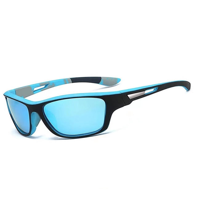 Fiudx Gafas de Sol Deportivas, Montura Ligera, Protección Envolvente para Ciclismo, Lentes de Espejo Resistentes para Correr, para Actividades Al Aire Libre, Ideales Como Regalo, Incluye Estuche.