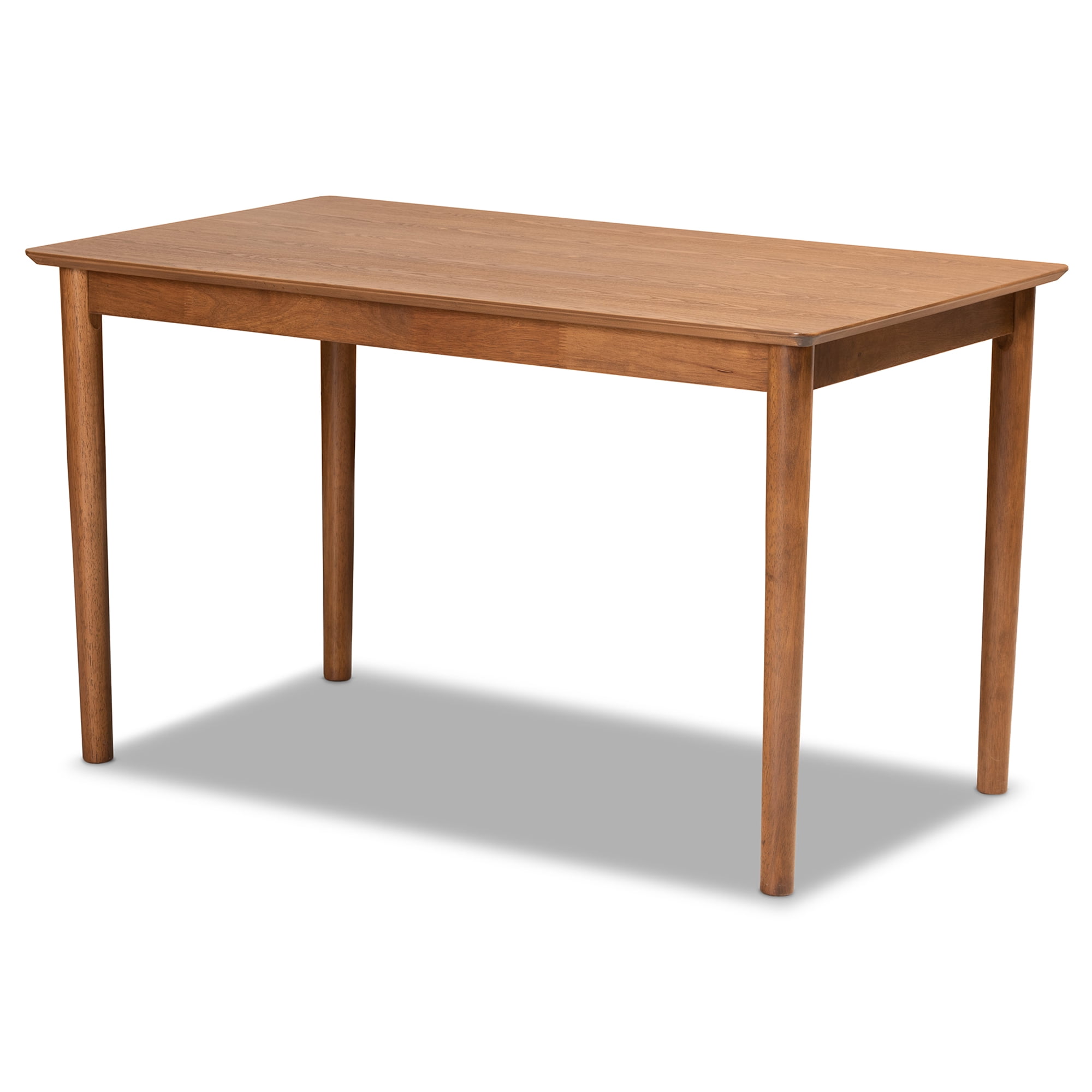 Baxton Studio Alvis Mid-Century Dining Nook Set, 5-Piece, Walnut Brown