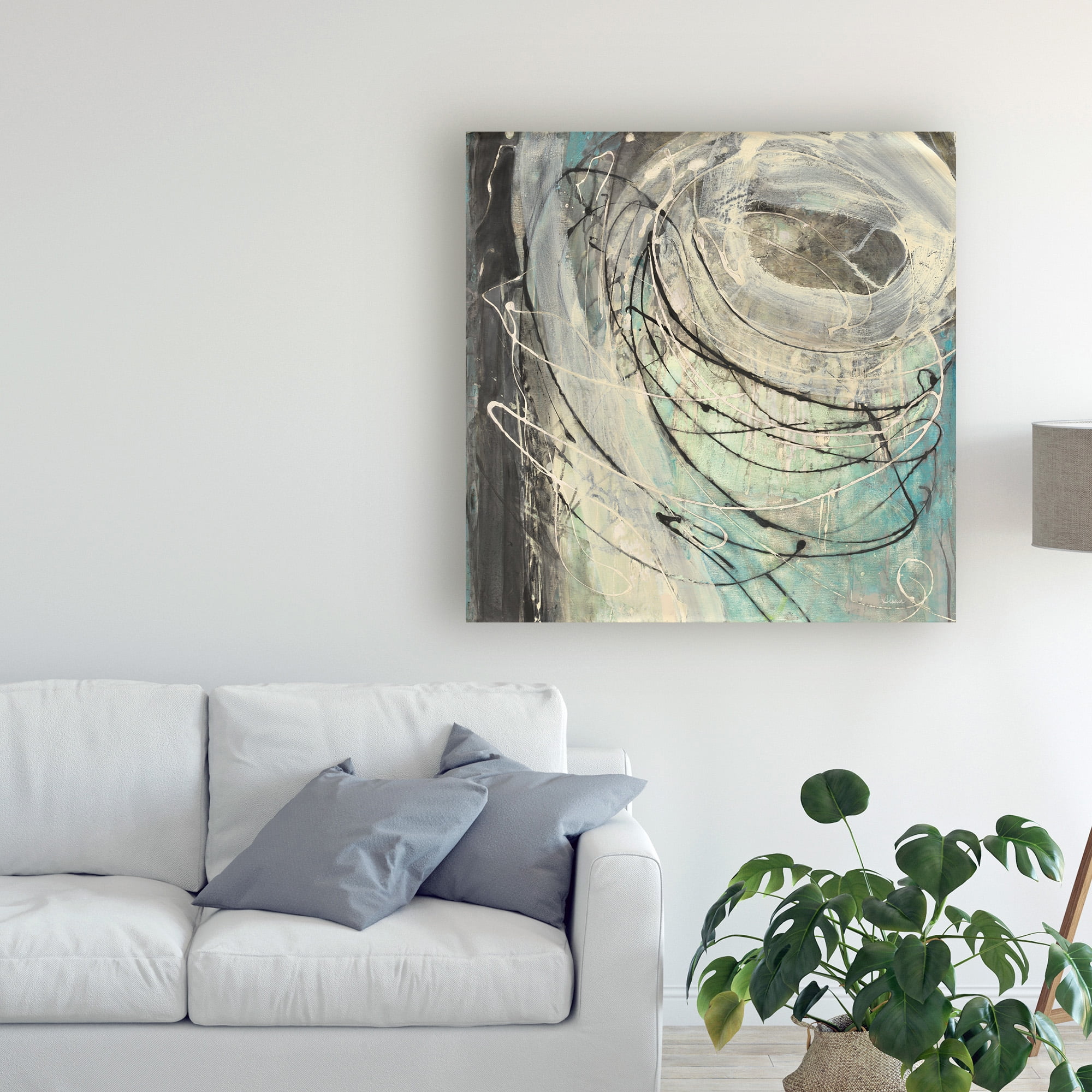 Trademark Fine Art 'Twister Black Streaks' Canvas Art by Albena Hristova