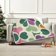 thumbnail image 7 of Yayeee Throw Blanket for Couch Soft Warm 50" x 60" Sofa Chair Bed Decoration, Purple Clover Pattern, 7 of 7