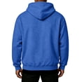 thumbnail image 5 of UDAUDU Mens Hooded Sweatshirt Casual Relaxed Fit Thermal Fleece Pullover Hoodie Ribbed Cuffs Hem for Workout Outdoor Activities Royal Blue 2XL, 5 of 5