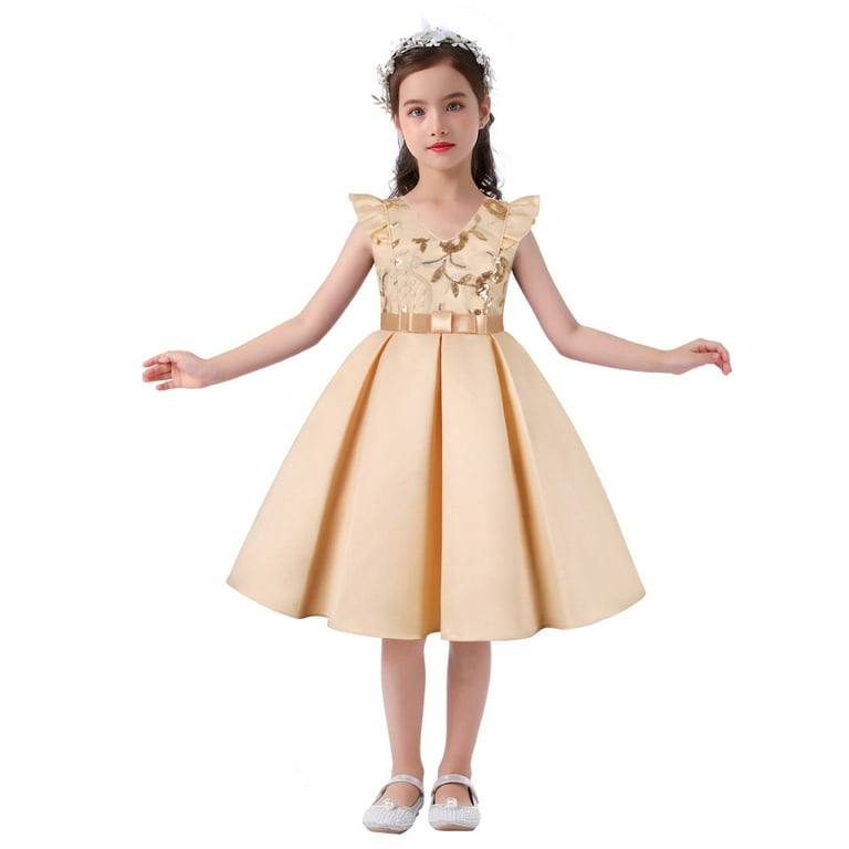 Generic Toddler Kids Girls Prints Sleeveless Party Court Style Dress Princess Clothes Party Dresses A Line Wedding Pageant Dresses Princess Birthday Party Ball Gown(4-5 Years,Gold) - Walmart.com Generic Toddler Kids Girls Prints Sleeveless Party Court Style Dress Princess Clothes Party Dresses A Line Wedding Pageant Dresses Princess Birthday Party Ball Gown(4-5 Years,Gold) - Walmart.com