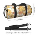 thumbnail image 4 of Fotbe Groovy Floral Pattern Foldable Sports Gym Bag with Wet Dry Pocket, Ultralight Travel Bag, Large Capacity Duffel Bag, Splash Proof Carry on Bag, Overnight Bag, Weekender Bag, 4 of 8