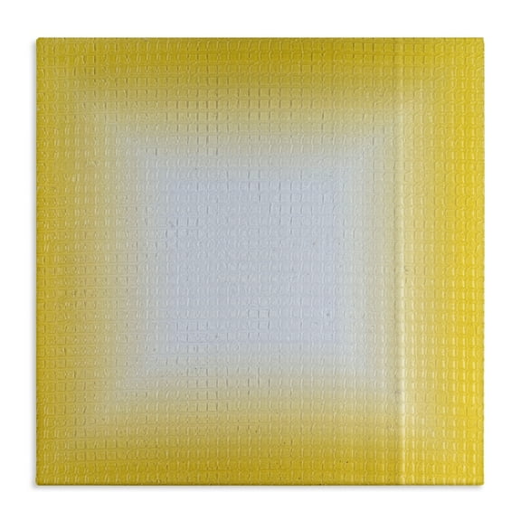 Stupell Industries Yellow Ombre Fade Abstract Painting Wrapped Canvas Art Print Wall Art, 17 x 17