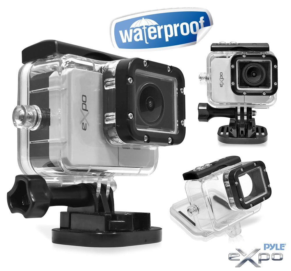 PYLE-SPORT PSCHD90SL - PYLE eXpo Hi-Res Action Cam with Full HD 1080p Video, 20 Mega Pixel Camera, 2'' LCD Screen, Wi-Fi Remote