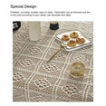thumbnail image 2 of kurtrusly Crochet Tablecloth Rectangle Table Cover Handmade Dustproof Embroidery Oilproof Wedding Party Dining Room Decor 140*160CM, 2 of 8