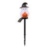 Pumpkin Holding Ghost Solar Stake Light Halloween Themed Warm Yellow LED Waterproof 600mAh Dusk to Dawn Outdoor Garden Yard Lawn Party Decor Light
