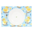 thumbnail image 2 of Ducks Flowers 12×18 inch Placemats Heat Resistant Washable Foldable Rectangular Placemats Set Decoration Indoor Outdoor for Kitchen Dining Table 6PCs, 2 of 8