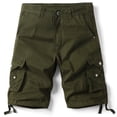thumbnail image 2 of Pantalones cortos holgados informales de talla grande para hombre, pantalones cortos medianos de cinco puntos con múltiples bolsillos, 2 of 4
