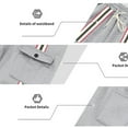 thumbnail image 7 of Generic Men's Stylish Fleece Cargo Joggers Fashion Striped Winter Thermal Casual Outdoor Cargo Sweatpants with Pockets, 7 of 7