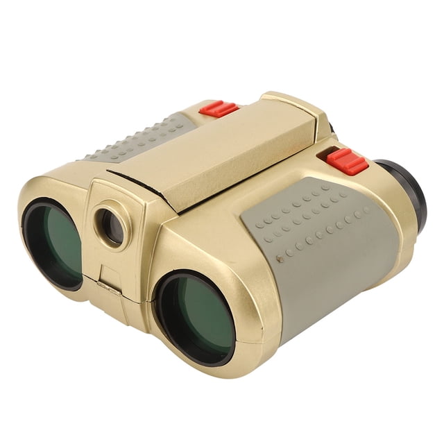 Telescopio Binocular seguro de plástico 4X30 película verde que enfoca la visión nocturna de los niños con luz