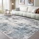thumbnail image 1 of Alfombra Taranch, lavable, moderna, abstracta, 240 x 300 cm, gris y azul, 1 of 9