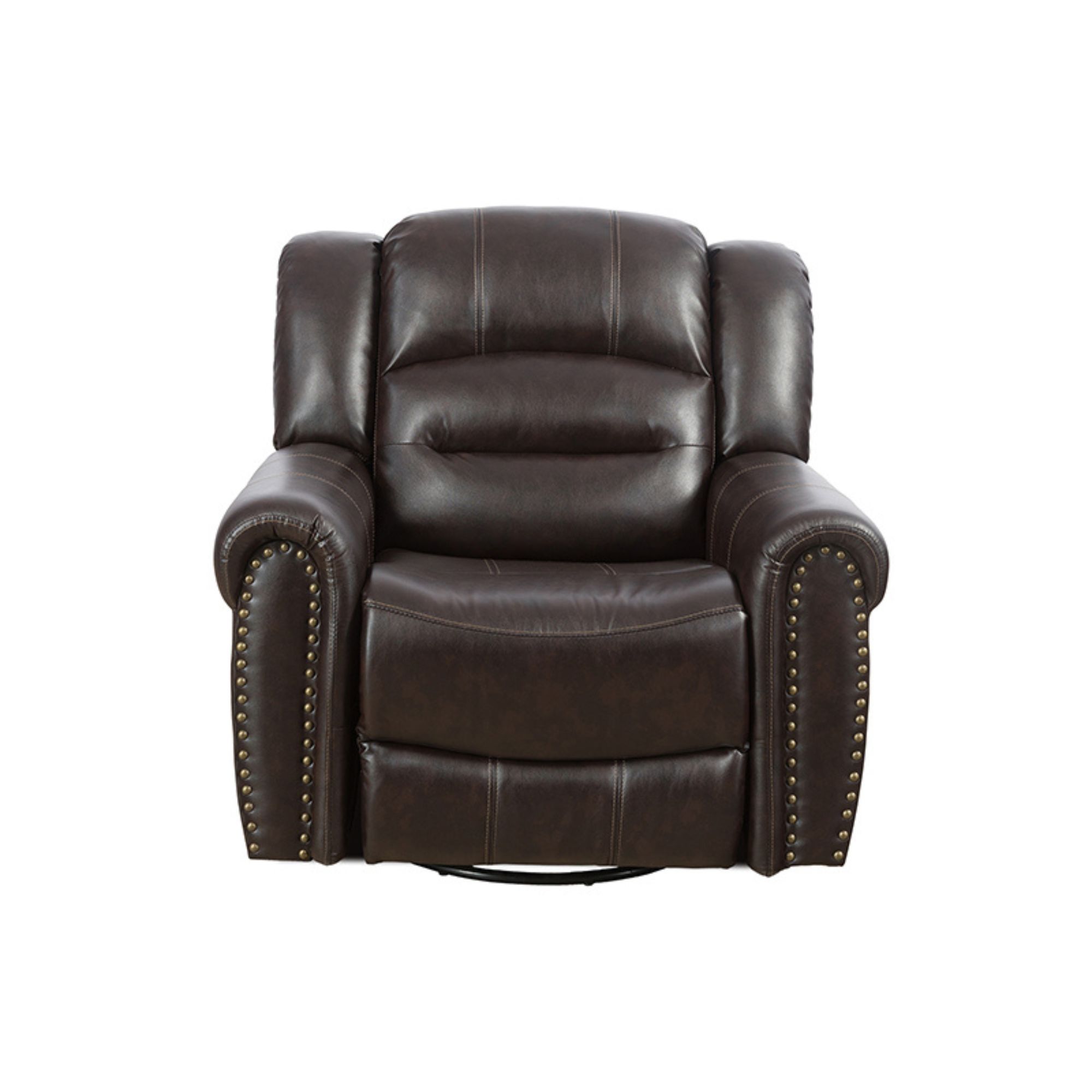 MAYEERTY Single Recliner Chair with Breathable Semi PU Leather for Living Room Apartment